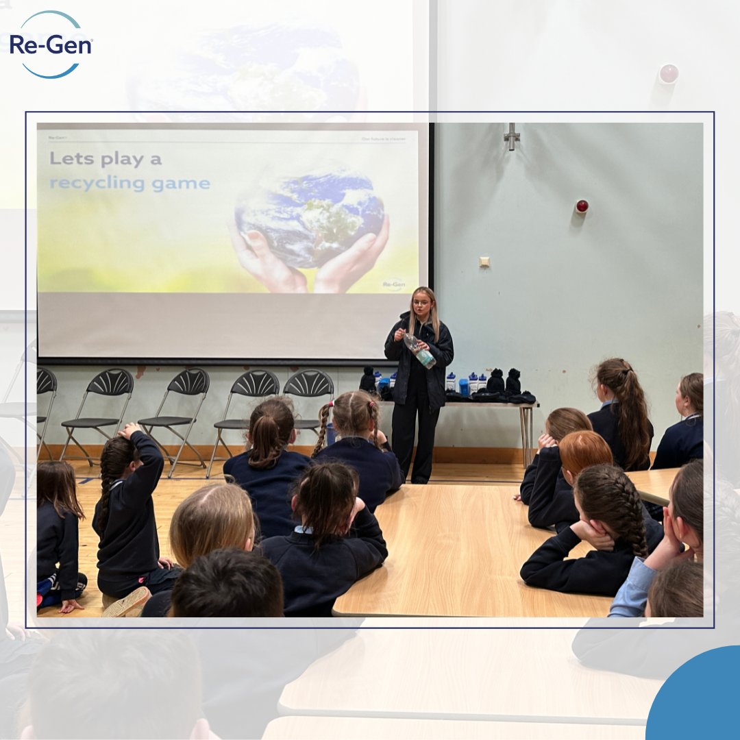 Regen_ltd's tweet photo. St Peter's Primary School 🌟
Katerina Poutsi, our Marketing Executive visited St Peter's Primary School to deliver an educational presentation to pupils from P5 and P6 on sustainability and environmental awareness.
#regen #recycling #ourfutureiscleaner #stpetersprimary https://t.co/2gUBz8HSdp