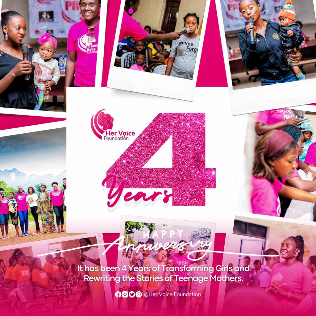4 years ago, I embarked on a challenge to tackle the  increasing number of out-of-school girls across the continent of Africa, particularly those caused by teenage pregnancy, and to provide support for teenage mothers. 

In a bid to achieve this, I founded @hervoice_org