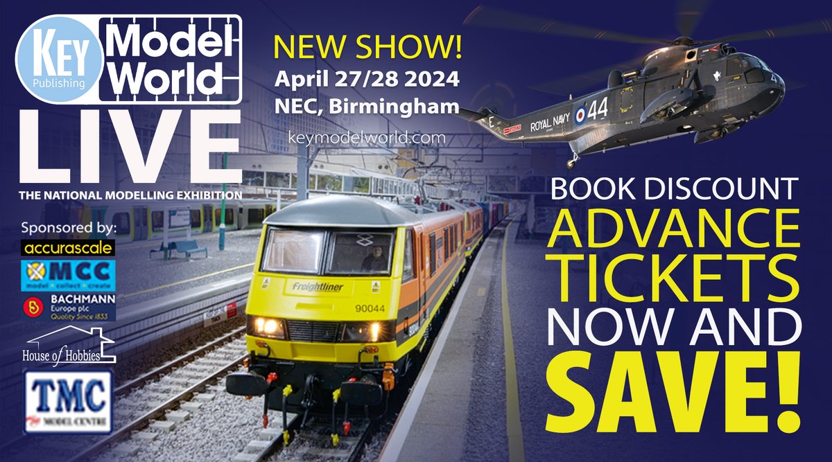 The advance ticket deadline for Model World LIVE 2024 is approaching - book before Monday April 22 and SAVE on the entry price as well as gaining EARLY ENTRY from 9.30am each day. Advance tickets are on sale here: hubs.ly/Q02s40D20 #modelworldlive #keymodelworld