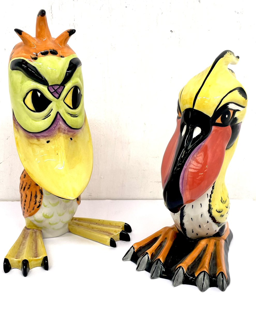 FIND OF THE DAY | Catalogued today… These Lorna Bailey ‘Grotesque Bird’ pottery figures | Entering into our June Iconic Design Sale | Further Entries Welcome, if you have any similar pottery you would like to sell, please contact us on 01283 733988 | #Design @HansonsAuctions