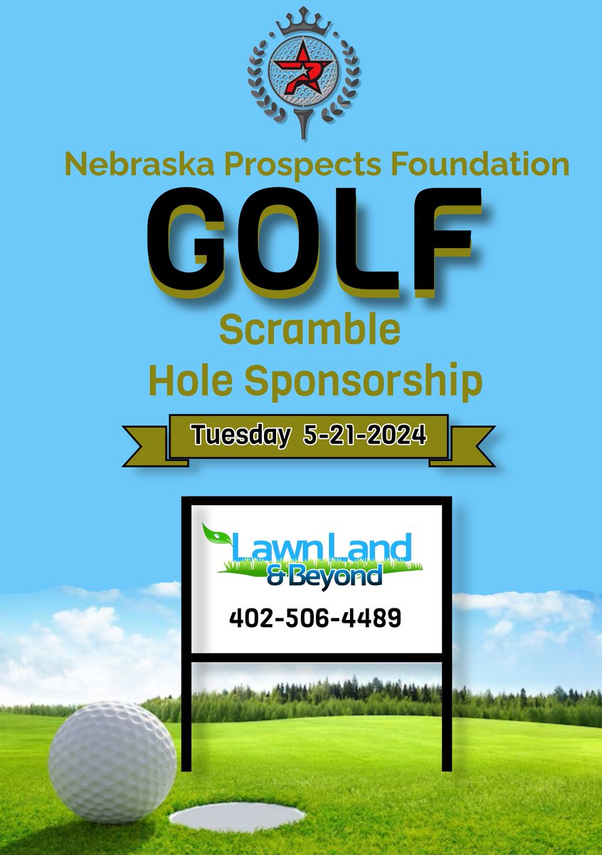 Shout out to Paul Kenny of @OmahaLLB for sponsoring a hole at the Nebraska Prospects Foundation golf scramble. Visit them at: lawnlandandbeyond.com