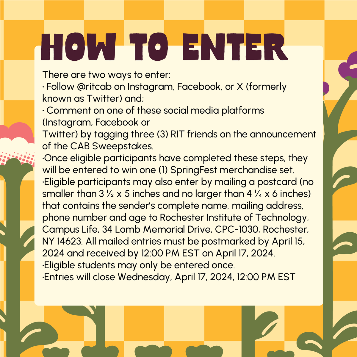 ritcab's tweet photo. 🌸🌼Springfest Merch Giveaway is here!!! See how to enter on the second page👇🌸🌼 https://t.co/mBr3eMx9zO