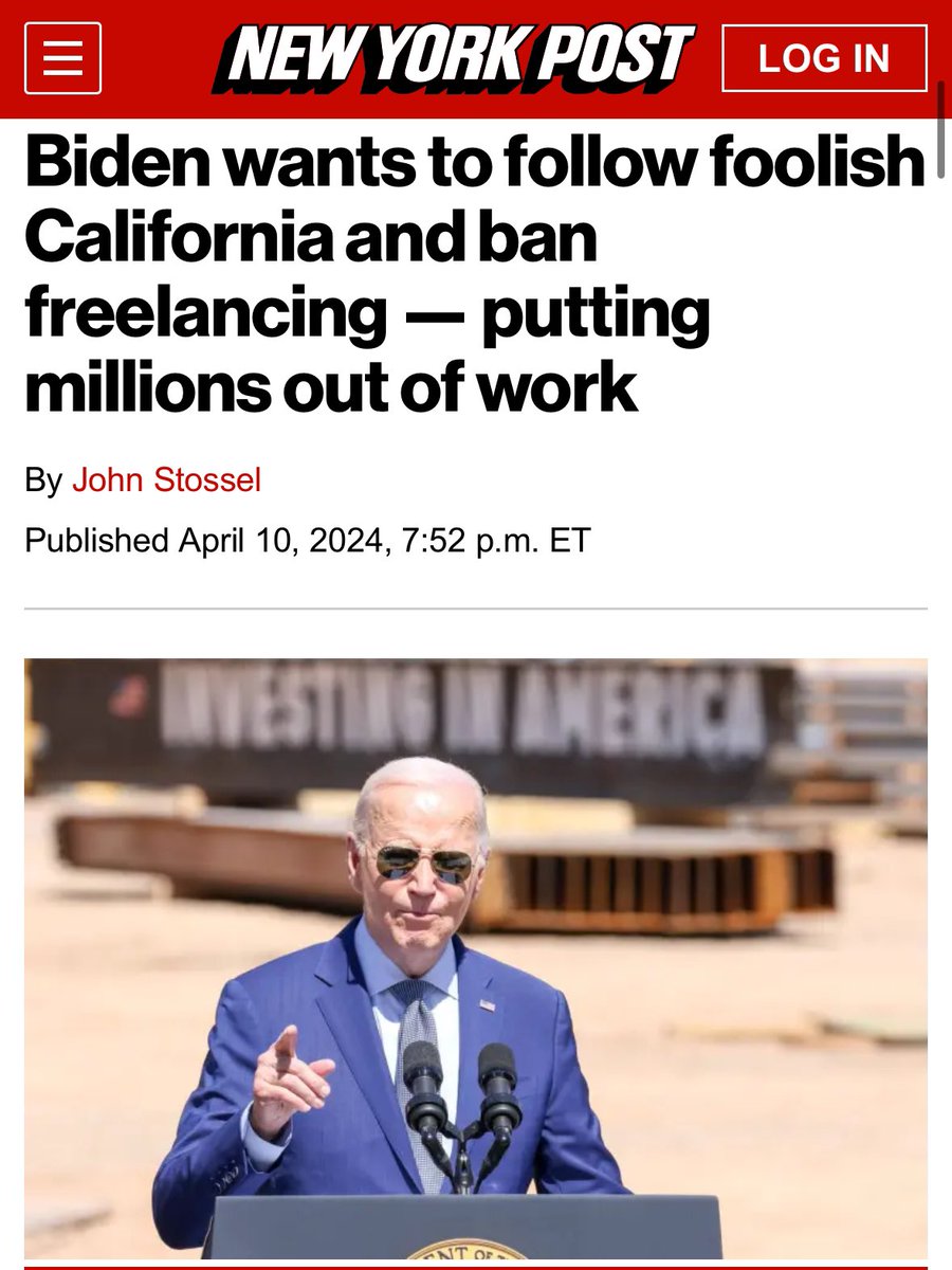 Foolish is a nice word for it. Biden is shamelessly copying the worst labor law in modern U.S. history, destroying millions of livelihoods and inflicting untold damage on the American economy.