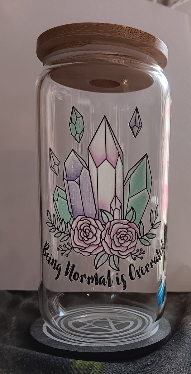 New Item: Being Normal is Overrated Glass Tumbler These Glass tumblers can be used for your Favorite Witchy iced coffee, tea, and especially your favorite cocktails! comes with Glass Straw included! Makes a Perfect Gift thewitchesbroomclosetonline.com/index.php?main… #witch #pagan #witchgifts