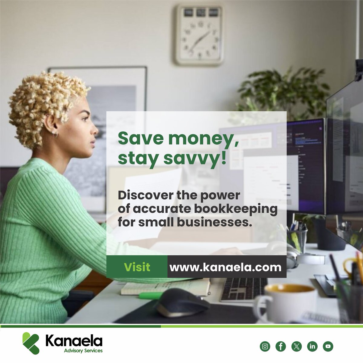 Did you know that keeping accurate financial records can help small businesses save money in the long run? Stay tuned for tips on effective bookkeeping practices!

#FinancialLiteracy #SmallBizTips #kanaelaadvisory #finance