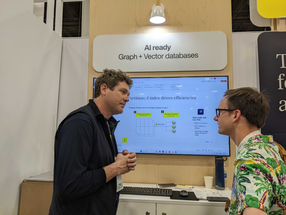 aerospikedb's tweet image. #GCN24 Post of the Day 🚀
Show us your post at Booth #1261 to be entered to win a $50 gift card, as well as see our demos on #GraphDB, #VectorDB, and more! @aerospikedb's graph and vector databases work both independently and jointly to support AI use cases.