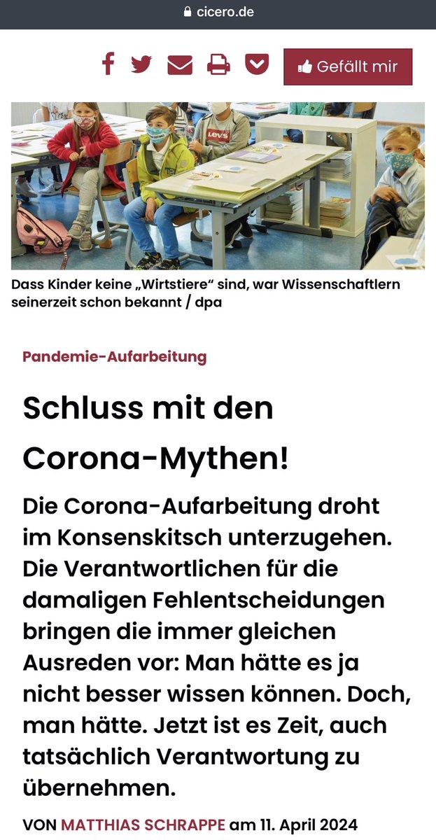 VON DR. MATTHIAS SCHRAPPE: „Deutschland ist gut durch die Pandemie gekommen. Nein, Deutschland ist genauso schlecht durch die epidemische Situation gekommen wie andere Länder, wenn nicht schlechter. Schlechter jedenfalls als das vielgescholtene Schweden. Aber das ist nicht…