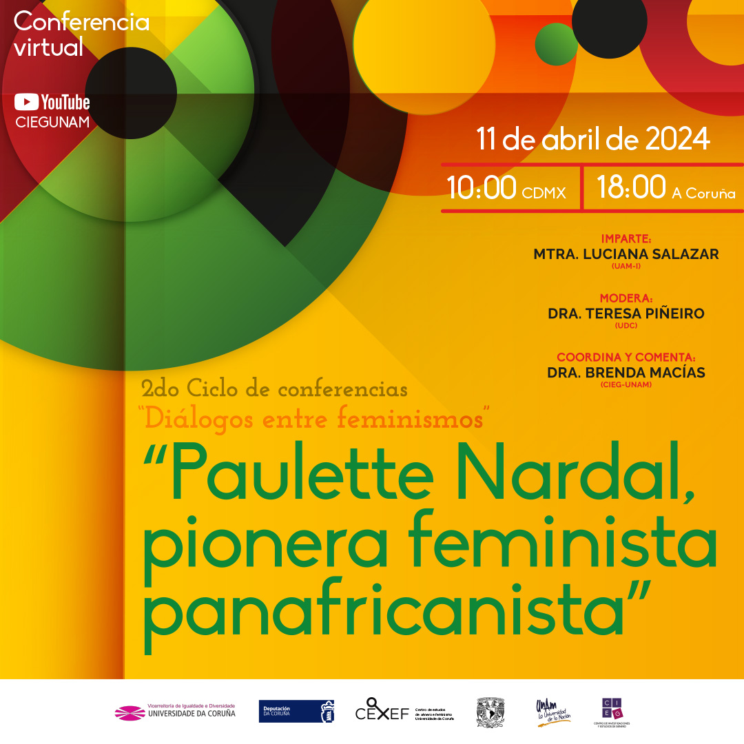 ¡Ya estamos por comenzar! 💜 Acompáñanos en la conferencia 'Paulette Nardal, pionera feminista panafricanista' impartida por la Mtra. Luciana Salazar 👉 Modera: Teresa Piñeiro 📌 Coordina y comenta: @brendamargotms 📹 Conferencia virtual a través de bit.ly/3oKZkU8