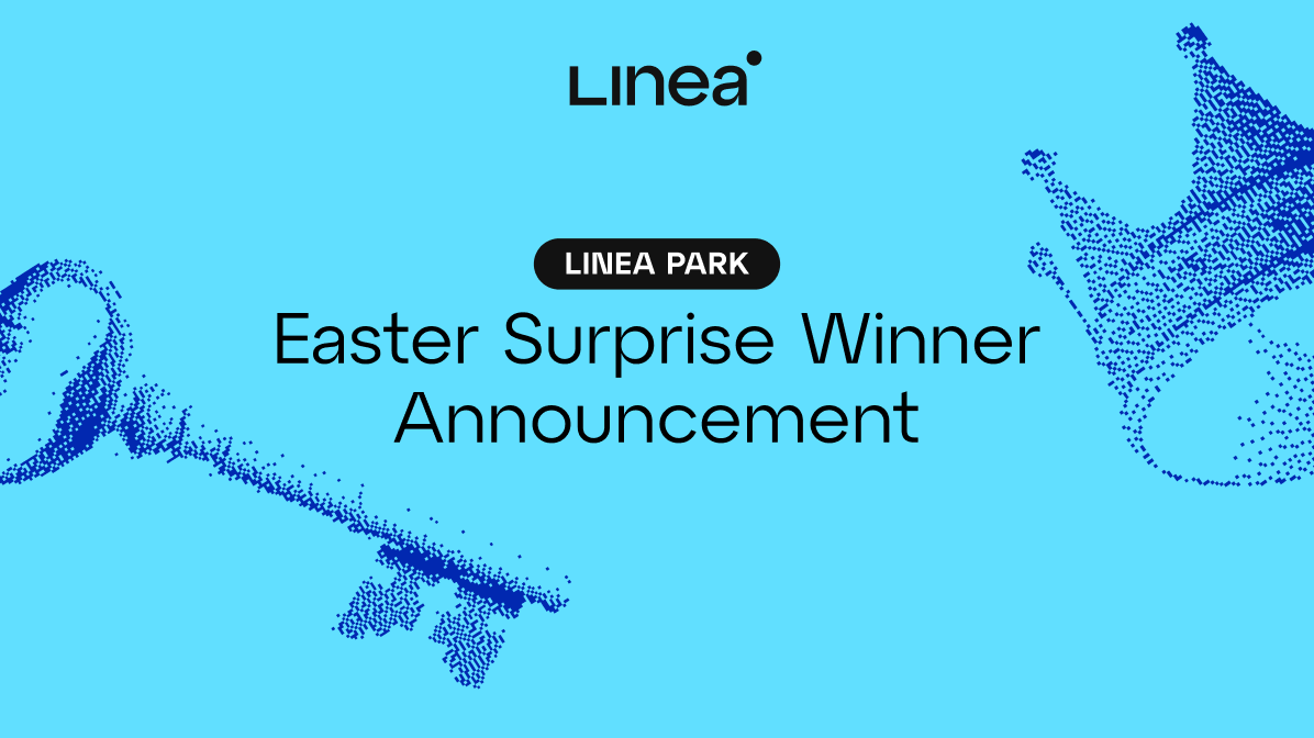 LineaBuild's tweet photo. 🎉The results for the Easter surprise raffle have been revealed!🥚Jump on over to SocialScan https://t.co/shb2eQwxIh to find out if you're a winner. 👀

Simply click "Check if I won the raffle" and connect your wallet to see the results. Good Luck! 🫡

Please reach out to our partner dapp's Discord for prize arrangements.
