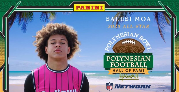 Four-star athlete Salesi Moa, one of the top prospects nationally in the 2026 class, is the latest selection for the 2025 Polynesian Bowl: 247sports.com/article/four-s…