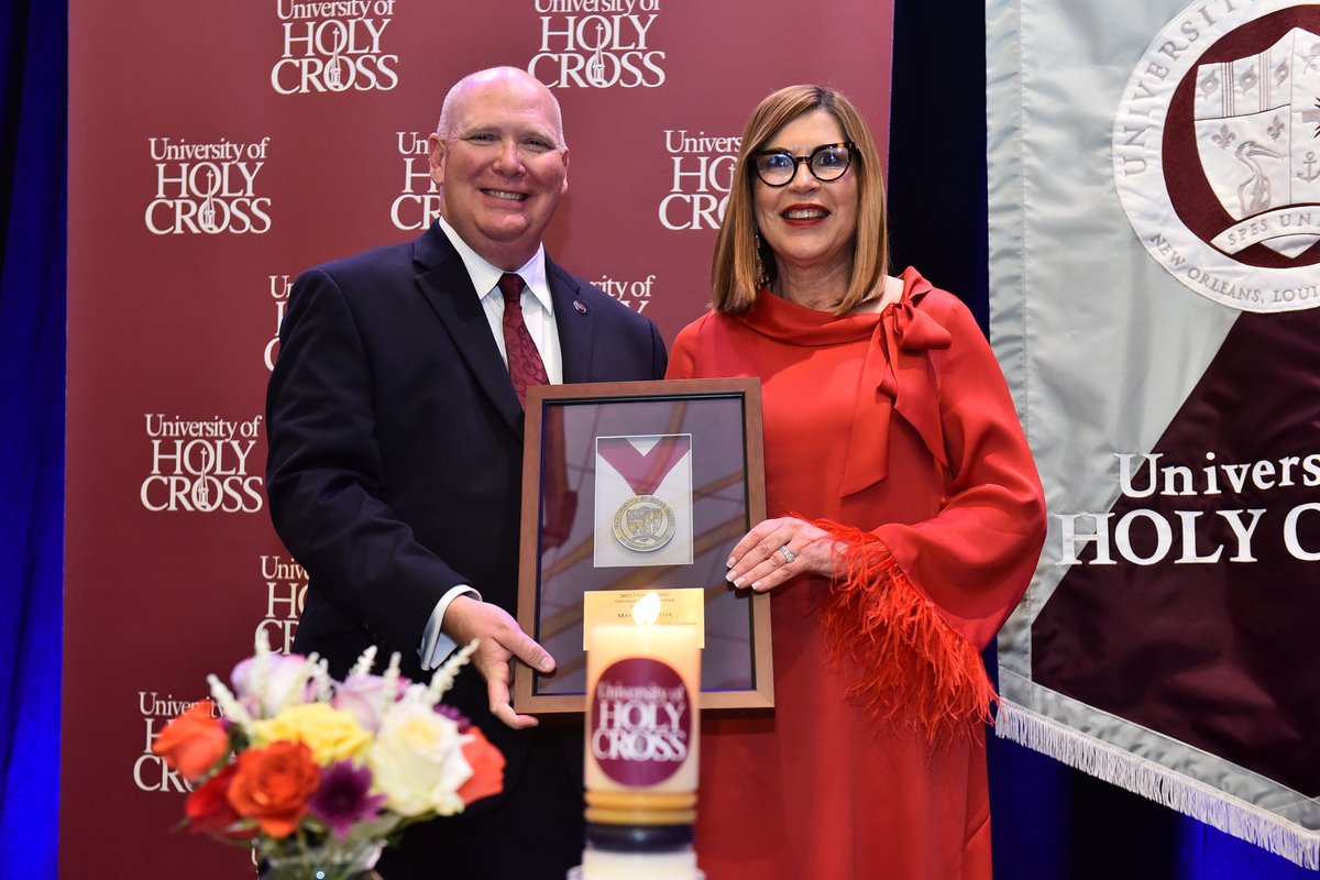 UofHC's tweet photo. Congratulations to Mayra Pineda, President &amp; CEO of the Hispanic Chamber of Commerce of Louisiana, for being the recipient of the 2024 Spes Unica Award last night. UHC awards this honor to Mayra for her unwavering commitment to excellence in our community. https://t.co/SAmQxhXziE