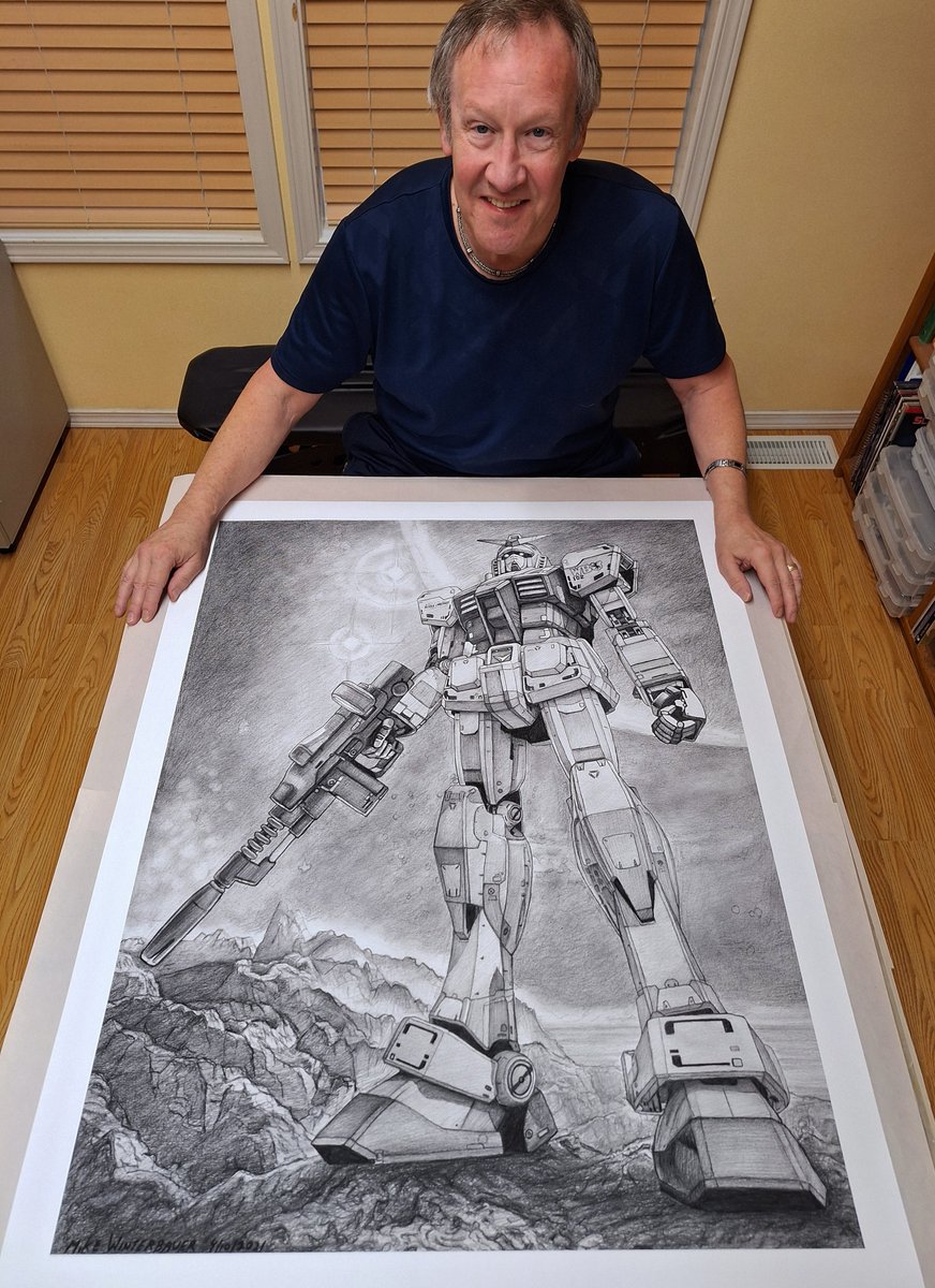 Cool large print of my Gundam RX-78-2 drawing 2021!
#illustration #popculture #movieart #gundam