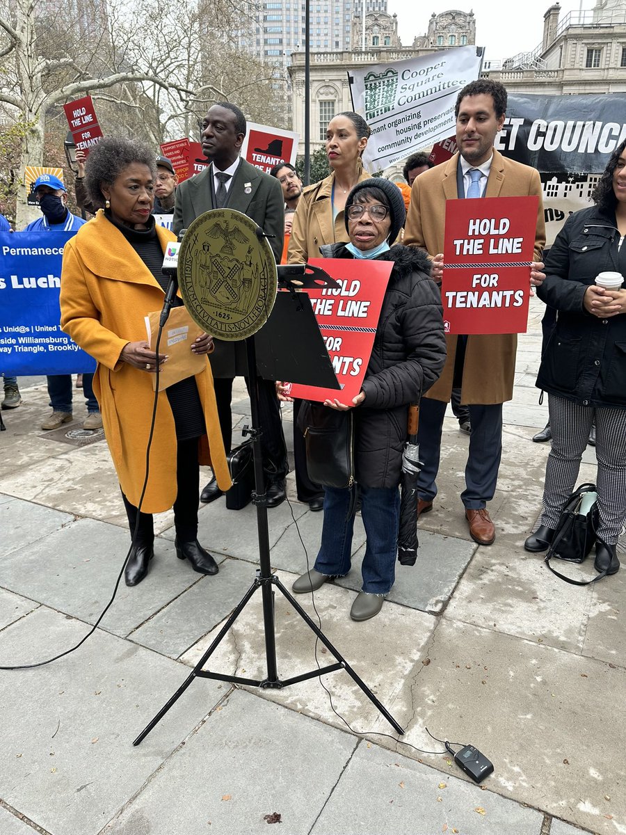 Thelma Hamilton is a senior fighting a no fault eviction in from their home for over 20 years. If we win #GoodCause - REAL good cause in the State budget - tenants like Thelma can stay in their community.