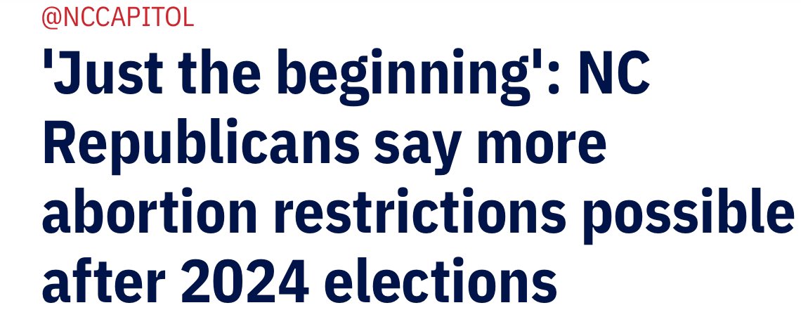 Are you fucking serious? The NCGOP, Phil Berger (his boss), and mark robinson are ALL on record too much stating a 12-week abortion ban isn’t far enough. they want to make sure we do have stories like Amanda’s that hit NC next. Don’t act like you care about women or our rights.