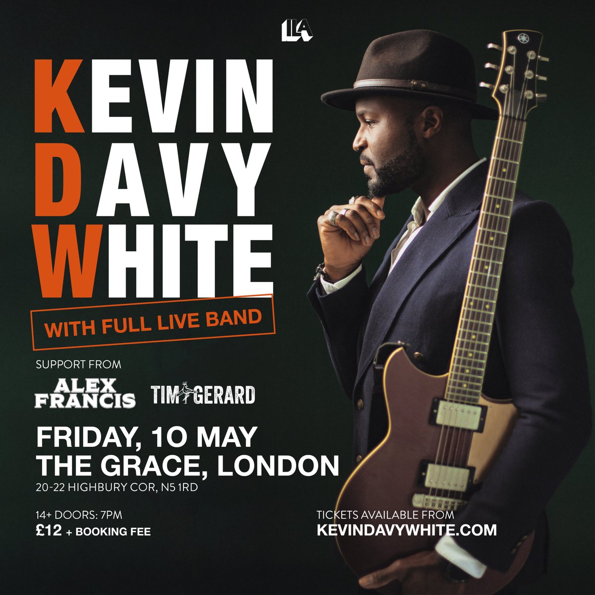 Special guests for @KevinDavyWhite and full live band have been confirmed as @afrancismusic + @timgerardmusic this May! 📅 Friday 10 May 2024 🎟️ Tickets 👉 ticketweb.uk/event/kevin-da…