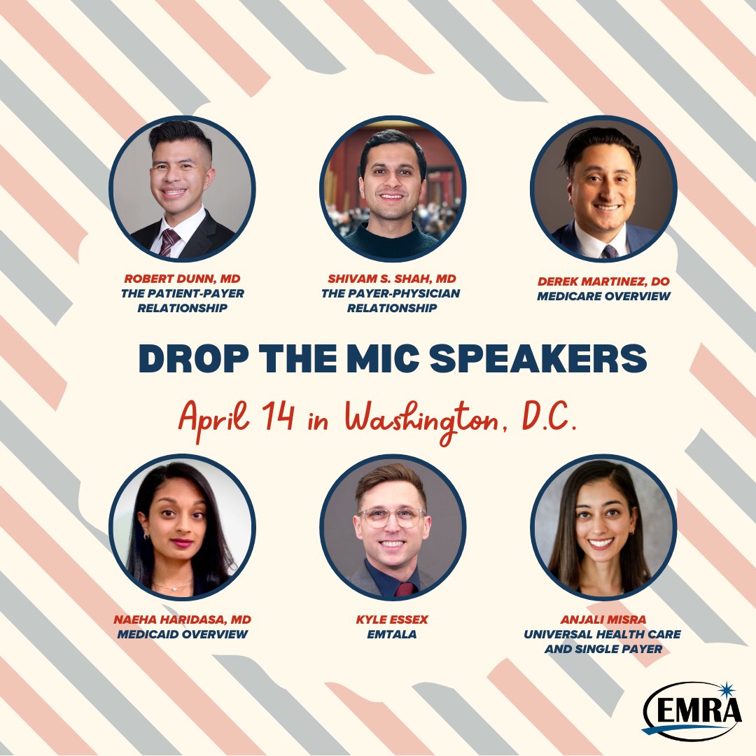 📣 Don't miss the EMRA/YPS Health Policy Primer and Drop the Mic presentations at LAC this Sunday, April 14. You can still attend the events if you register now! Register here 👉 bit.ly/3vQkl3L