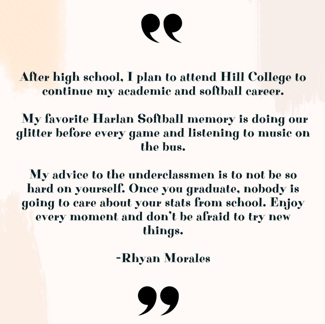 Next up on our Senior Spotlight, our utility player, Rhyan Morales 🦅 WE LOVE YOU, RHY! ✨