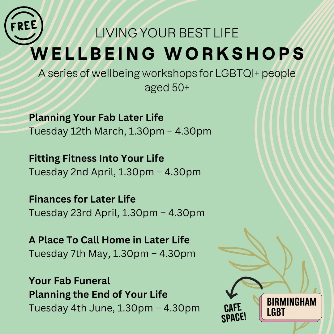 🍃Finances For Later Life🍃 What you have, what you need and what you're entitled to. One of a series of FREE wellbeing workshops for LGBTQI+ people aged 50+ More info & book: blgbt.org/event/finances…