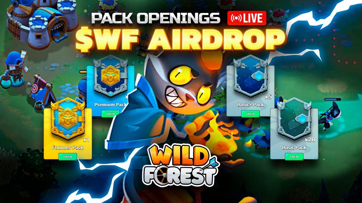 Play to earn @playwildforest $WF airdrop and pack opening! powered by $RONIN 🔥 $140 pack giveaway! 🔴live - youtube.com/live/dz0G-PKe1…