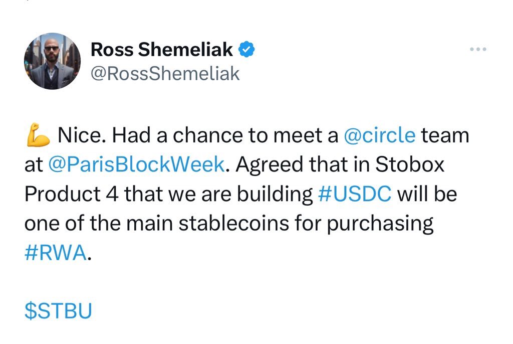 Circle, a company partly owned by @Coinbase, has partnered with @BlackRock to facilitate $USDC transfers. Yesterday, Stobox announced that they are partnering with Circle's $USDC for Stobox 4! Just like @BlackRock, $STBU is integrating Circle’s $USDC 🚀 💫 $naka $mtrg $boson