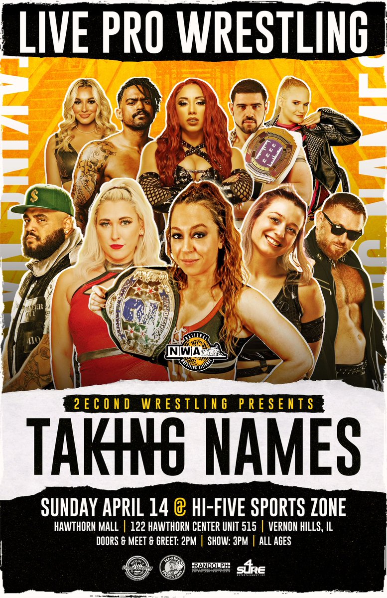 SUNDAY SUNDAY SUNDAY! 🚨MAIN EVENT🚨 @MissaKate23 defends against @BillieStarkz @Miss_LeilaGrey @Heatherisme @HEATHXXII v @DarinCorbin @EzioOrlandi v @AJFrancis410 Also appearing @Shazza_McKenzie @DavidAliWRSTLNG @SPTFREVega ‼️15 Ringside Left‼️ 🎟️eventbrite.com/e/2econd-wrest…