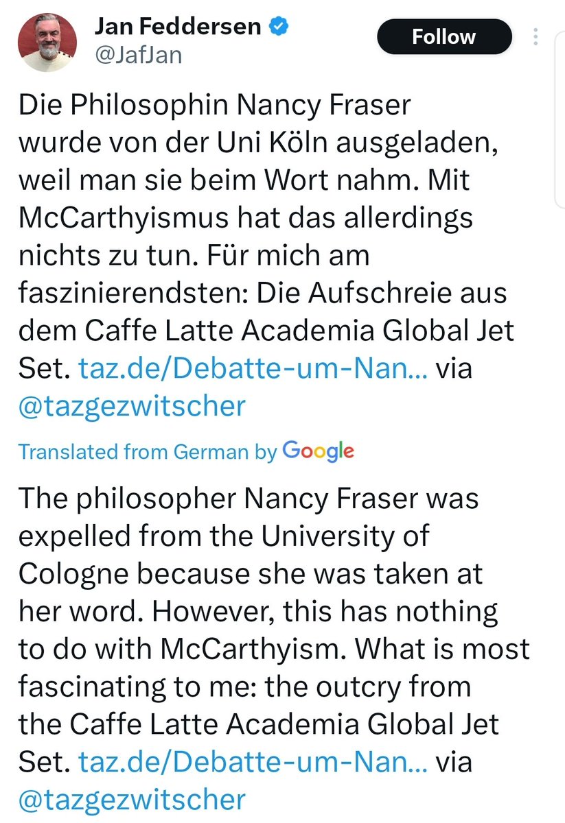 Germans think if they replace 'rootless cosmopolitan' and 'Judeo-Bolshevik' with 'Caffe Latte Academia Global Jet Set', they don't sound like grandpa anymore