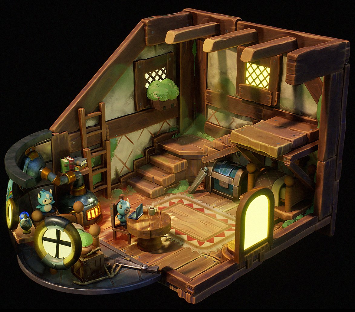 another WIP of this environment, trying to apply lot of feedbacks from my mentorship, taking little bit more than I expected to finish this but im learning a lot so thats always cool ( ˶ˆ꒳ˆ˵ ) #b3d #gameart #ue5