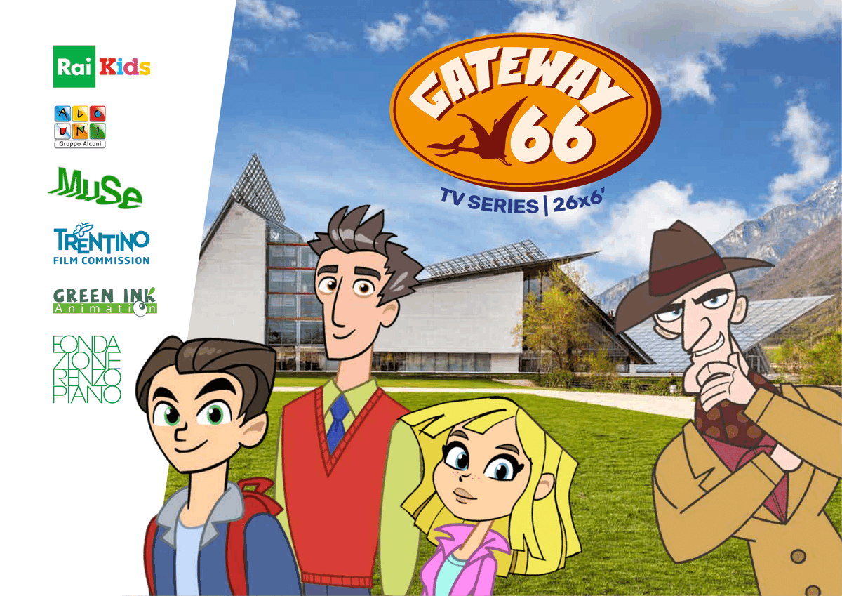 GruppoAlcuni's tweet photo. Avvincenti missioni tra dinosauri e viaggi nel tempo: il 15 aprile alle 12.15 andrà in onda su Rai Yoyo #Gateway66, la serie inedita di #GruppoAlcuni. Leggi di più! https://t.co/rFSBUIQMsv https://t.co/XjNcbT6s4Y