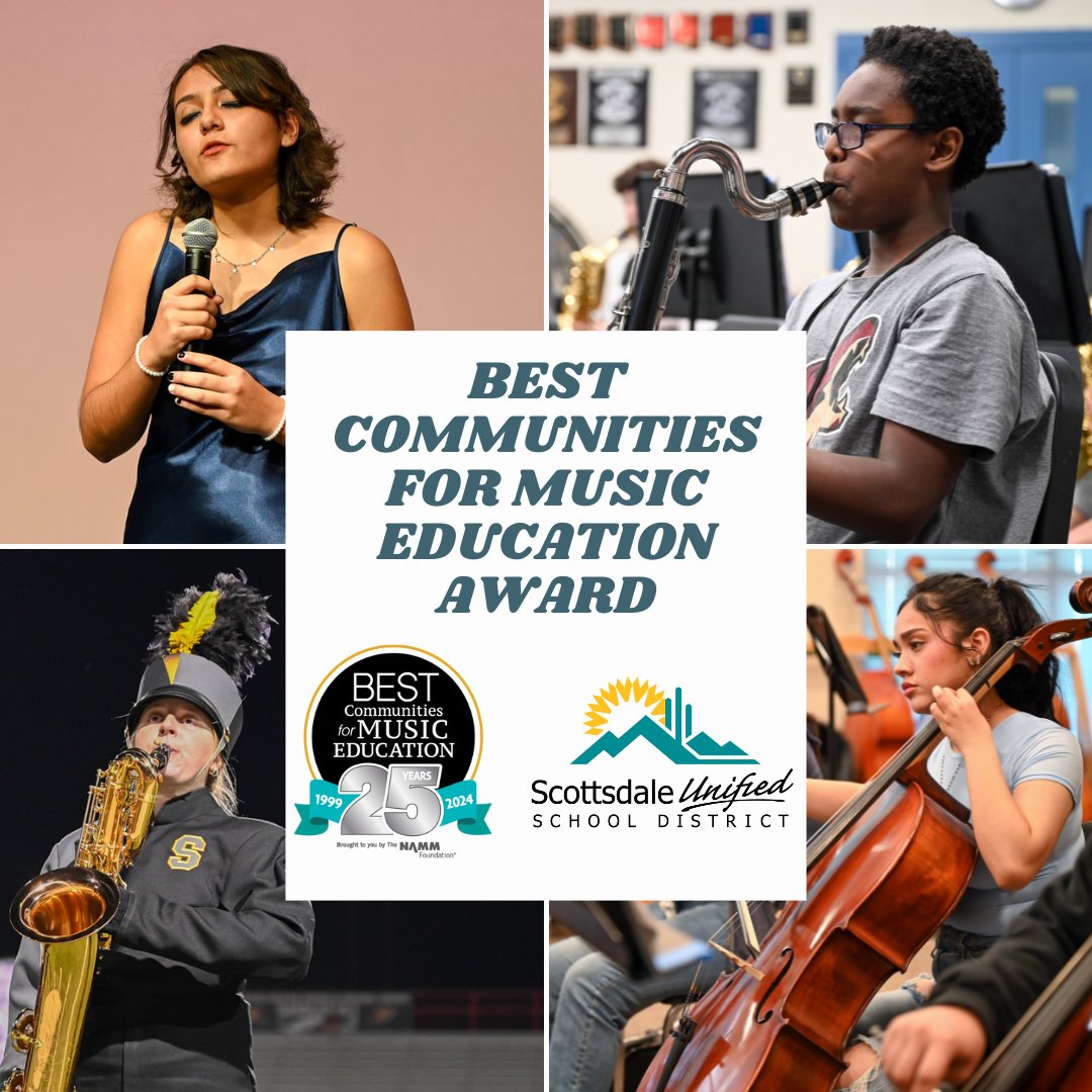 We are thrilled to announce that SUSD has received the prestigious Best Communities for Music Education award from @NAMMFoundation! Thank you to everyone who has been a part of this incredible journey! #NAMMFoundation #SUSDProud #WorldClassFutureFocused #BecauseKids