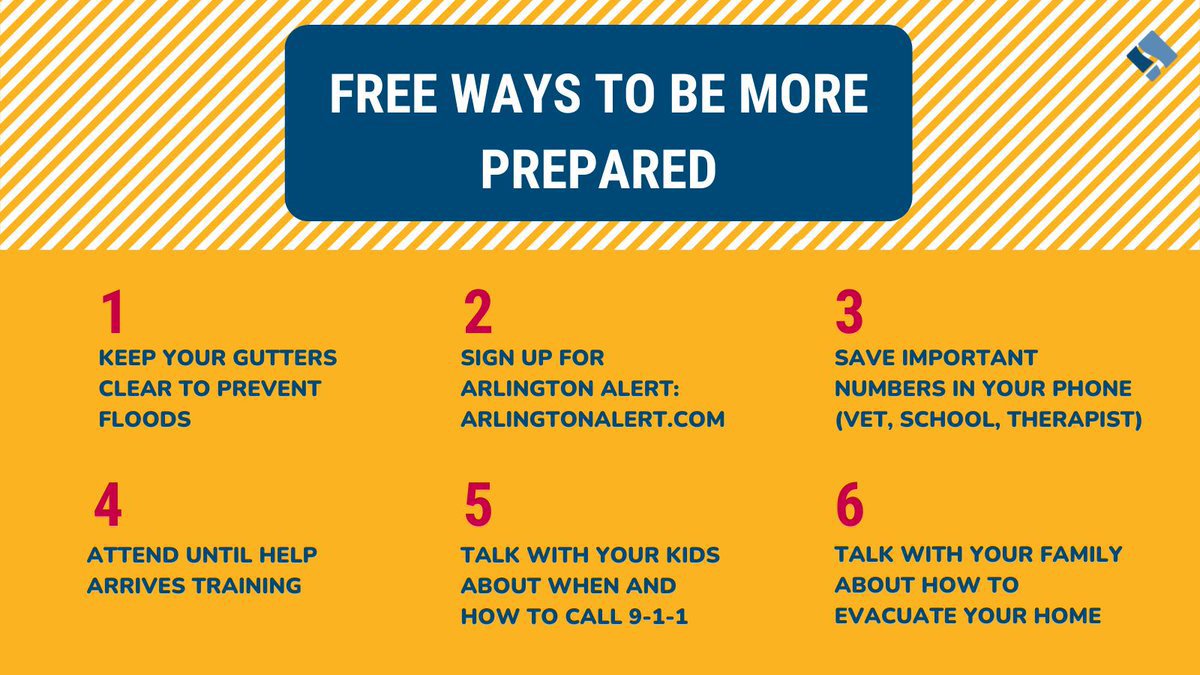 Being prepared for emergencies doesn't have to cost money! We've listed free ways to prepare yourself and your loved ones👇 Explore more: readyarlington.com