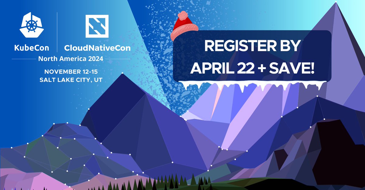 Register for #KubeCon + #CloudNativeCon North America, taking place in Salt Lake City, UT from November 12-15. It's THE event for leading #OpenSource + #CloudNative technologist to exchange ideas + move the industry forward. Register by April 22 + SAVE: hubs.la/Q02rkZFr0.