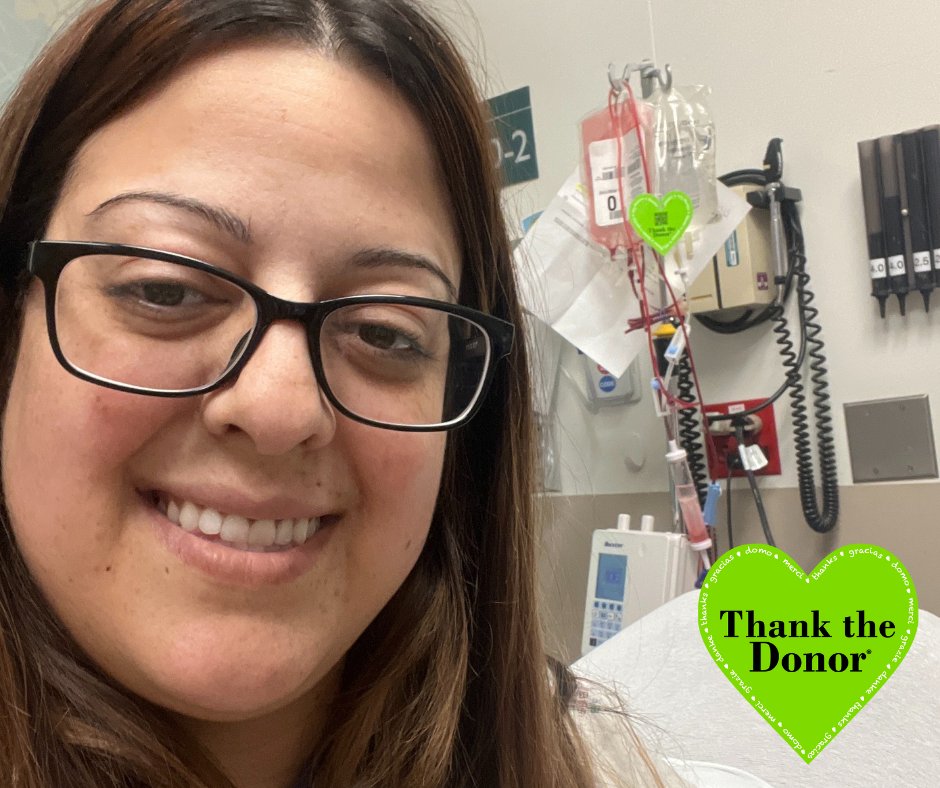 'Thank you so much for your blood donation. It saved my life.' Your donation saves lives in our community. Donate today! 💚 #thankthedonor