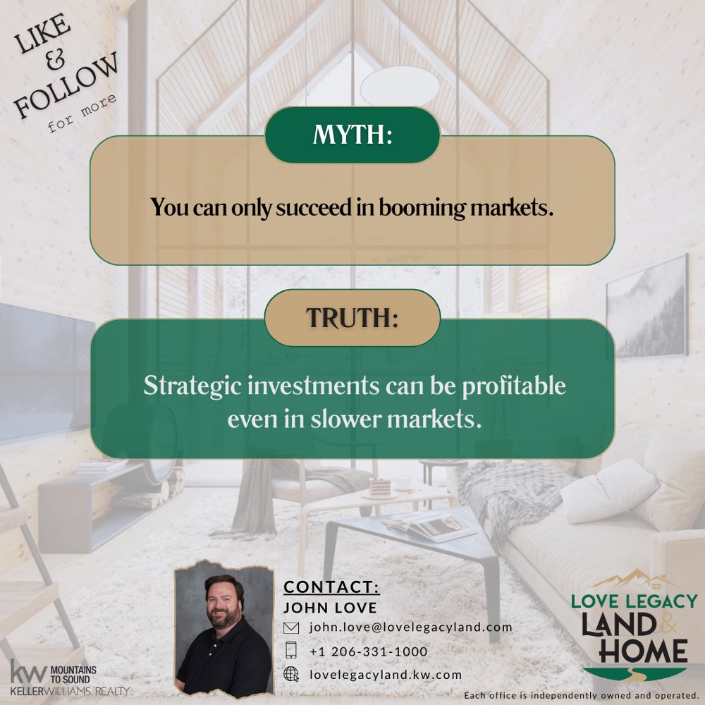 🌟 Don't fall for the myth that success is only found in booming markets! 💼💡 The truth is, strategic investments can pay off big time, even when the market pace is slow. 📈 It's all about playing the long game and making wise choices! 💰✨ #LoveLegacyLand #StrategicSuccess