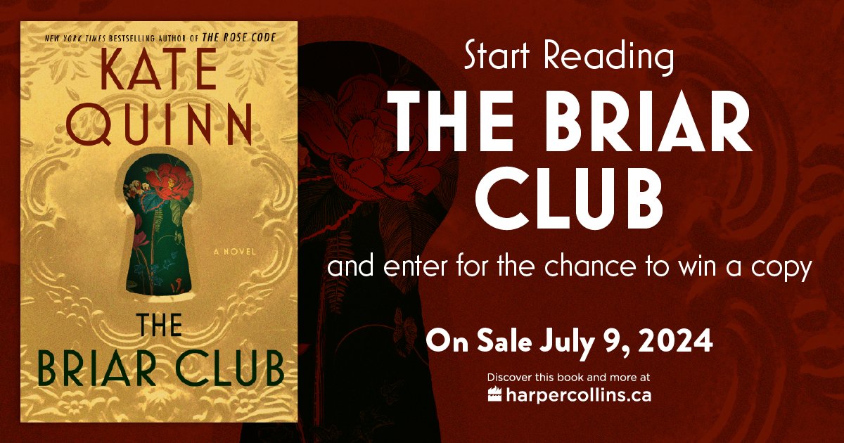 SNEAK PEEK & SWEEPSTAKES 🗝️ On July 9, 2024, bestselling author @KateQuinnAuthor returns to transport readers to a Washington, DC, boardinghouse during the McCarthy era. #StartReading #TheBriarClub PLUS enter for your chance to win an early copy here: bit.ly/4aArmEy