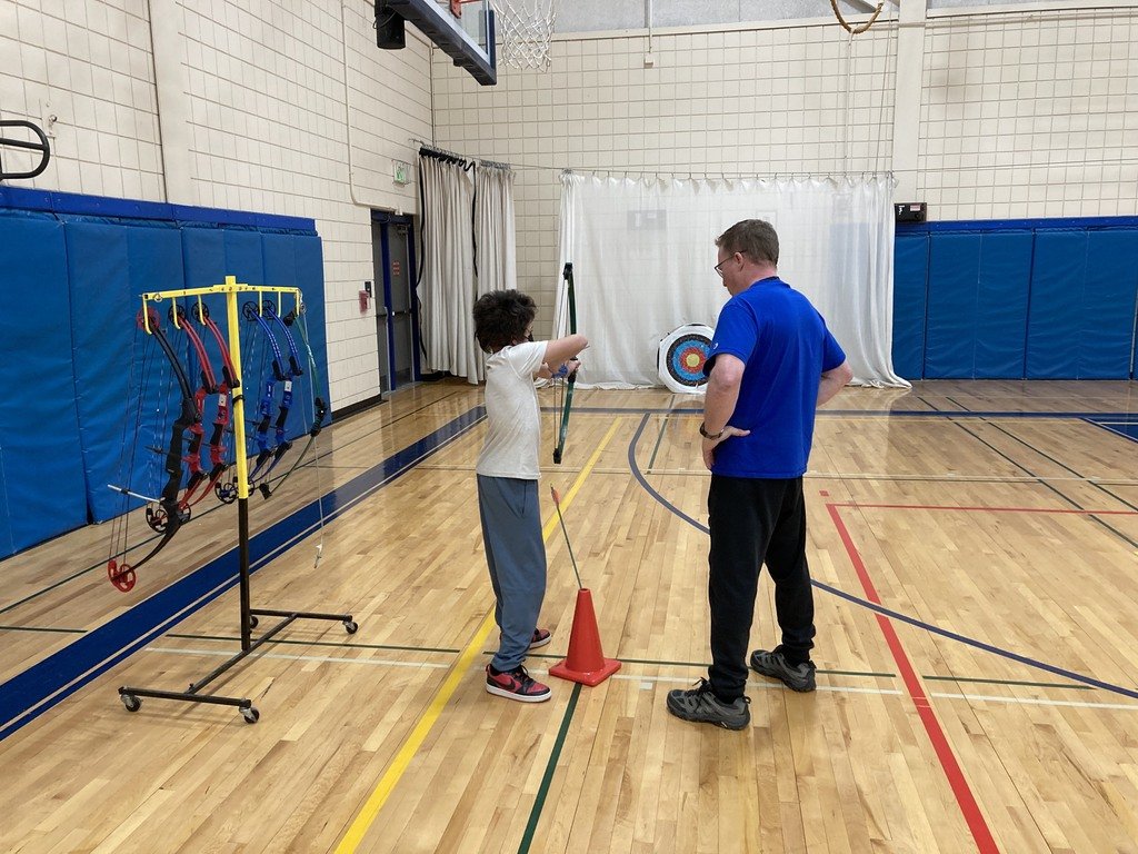 Our 7th graders are excited to be learning archery in Physical Education class with Mr. Skilling!