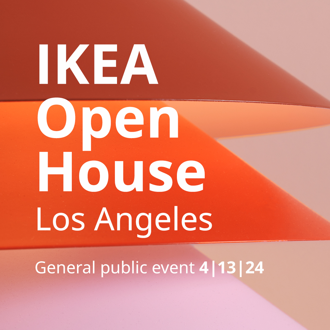 Hej LA, IKEA Open House comes to the west coast for the first time ever on Saturday, April 13. Join us for an immersive experience uniting design, entertainment and inspiration. Free gifts for the first 200 IKEA Family members! bit.ly/442vr2x