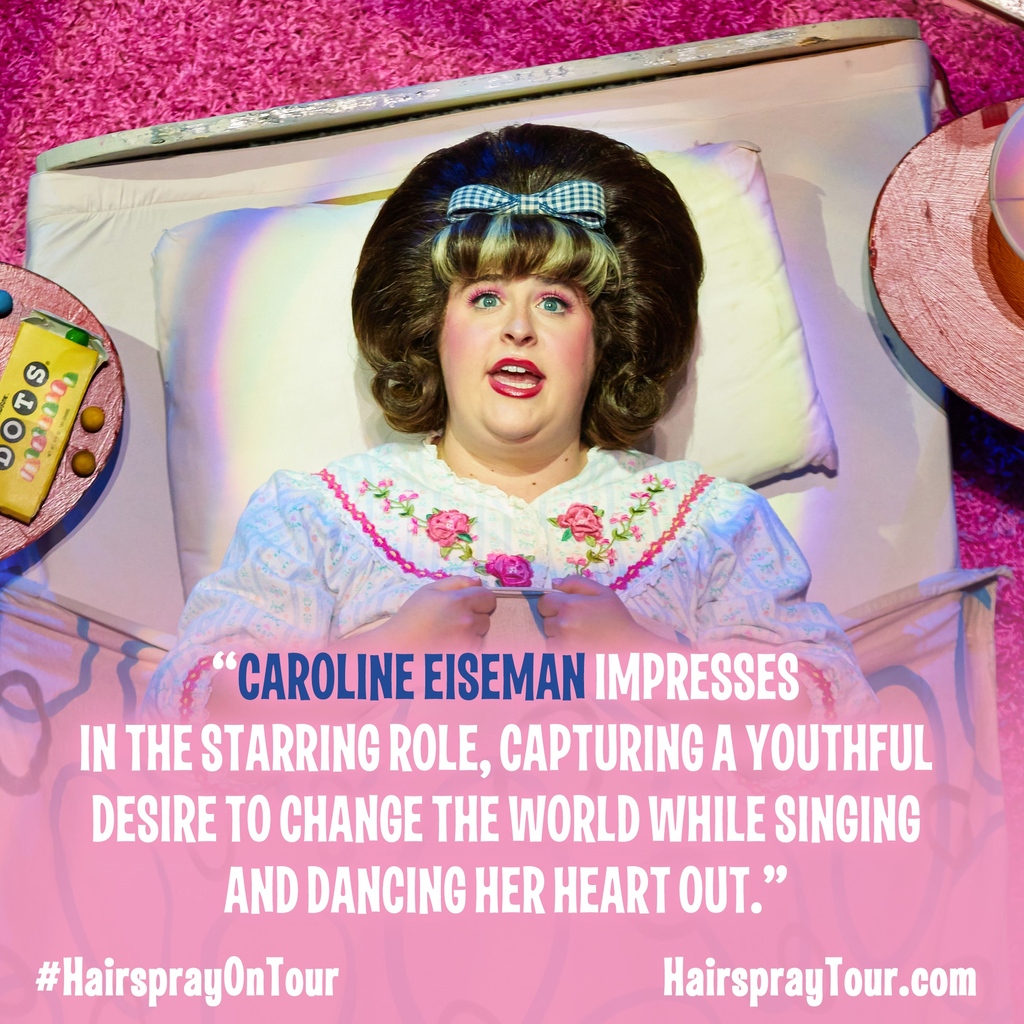 Can you hear the bells? 🔔 They're ringing for Caroline Eiseman! We can't wait to have a blast with her and the rest of the hip cast when they hit our stage May 3-5. 🤩 Make it an extra groovy night by adding our pre-show cocktail class to your tickets! >> bit.ly/HairsprayCockt…