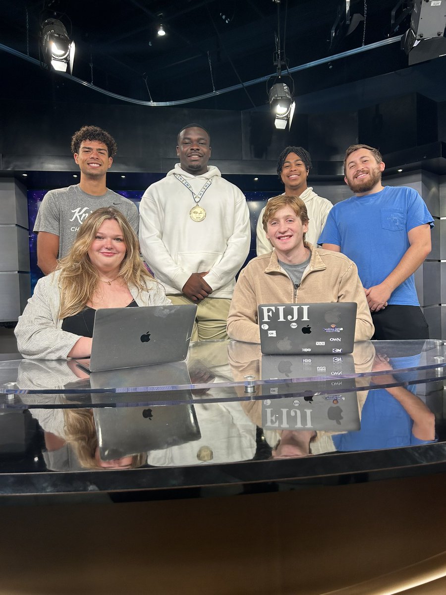 HittingTheField's tweet photo. Knight Time filmed a very special episode today featuring two National Championship Winning UCF Cheerleaders, Nick Mourawad and Nate Louis! 

The episode goes live tomorrow at 12pm! ⚔️ https://t.co/7JKKlQwHEc