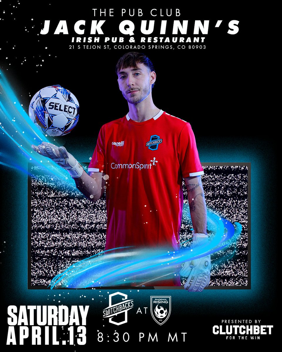 Switchbacks x Phoenix Rising Watch Party! 📆 : Saturday, April 13th ⚽: Kickoff at 8:30 MT 📍: @JackQuinnsPub 🍻: Hosted by the @TrailheadsSG #forthesprings #switchbacksfc