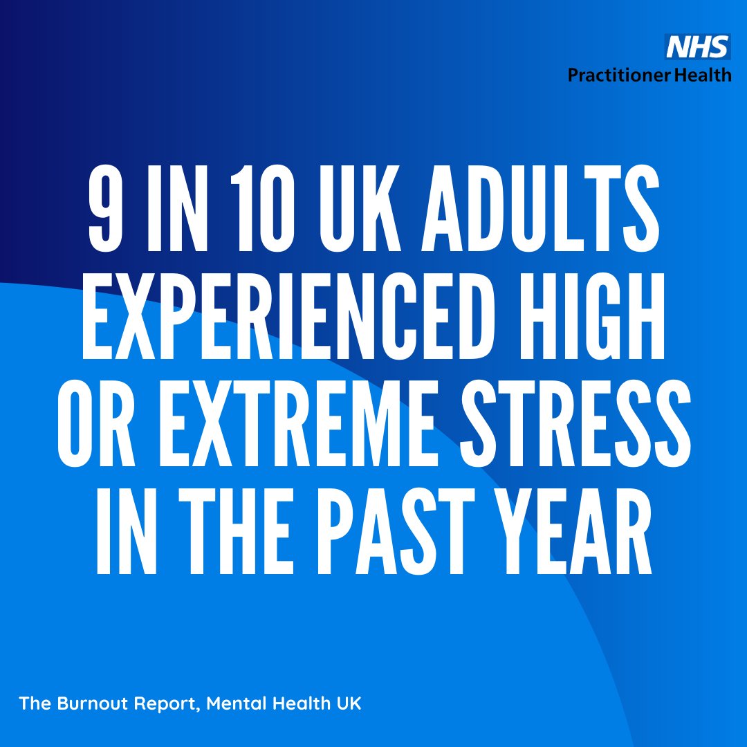 9 in 10 adults in the UK have experienced high or extreme stress in the last year. If you have been struggling with high levels stress and cannot receive confidential support as a healthcare professional, register with us today. #NHSPractitionerHealth #StressAwarenessMonth