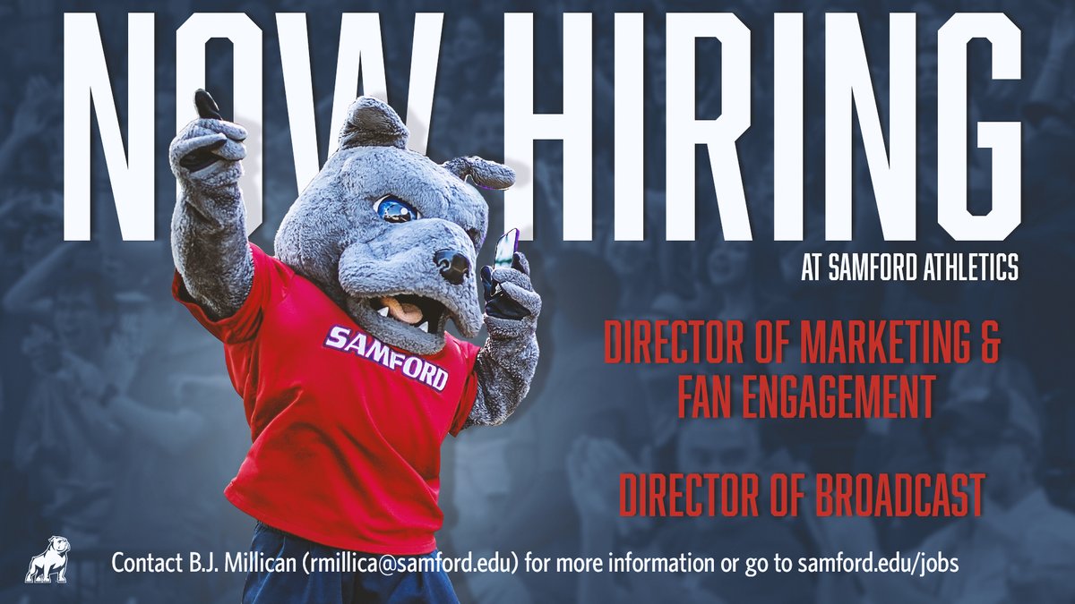 𝙒𝙚'𝙧𝙚 𝙃𝙞𝙧𝙞𝙣𝙜 Think you have what it takes to join one of the best mid-major athletic departments in the county? Apply here 👉 bit.ly/49wPAyO #AllForSAMford