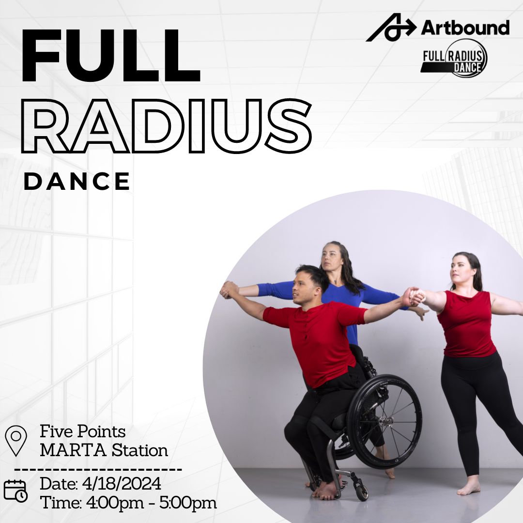 MARTA Artbound welcomes Full Radius Dance to the Artbound LIVE stage! This physically-integrated dance company showcases the talents of dancers with and without physical disabilities. Don't miss their performance on April 18 at Five Points Station from 4-5 pm!