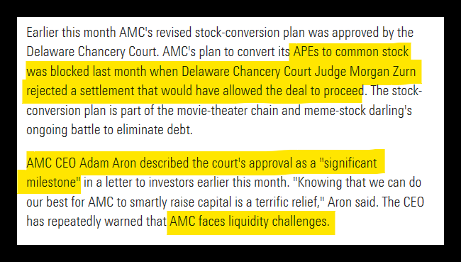 Hey Hedgies where are all the #APE shares at?
Asking for 4 million friends
WONDER WHY THEY FOUGHT SO HARD TO STOP APE SHARES????????????????
🦍🦍🦍🦍🦍🦍🦍🦍🦍🦍🦍
🩷🩷🩷🩷🩷🩷🩷🩷🩷🩷🩷
The term “APEs” in this context refers to AMC Preferred Equity units, a new class of shares…