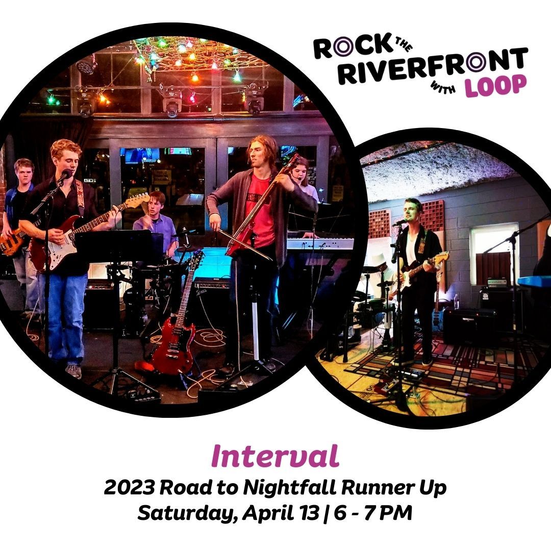 Interval is a 5-piece alt/indie rock band from the Chattanooga area. Isaac, Gideon, Taylor, Ezra, and Taylor bring an upbeat indie sound that won Runner Up on the 2023 Road to Nightfall. Come hear them this Saturday at Rock the Riverfront, 6-7 PM! 📍 Chattanooga Green