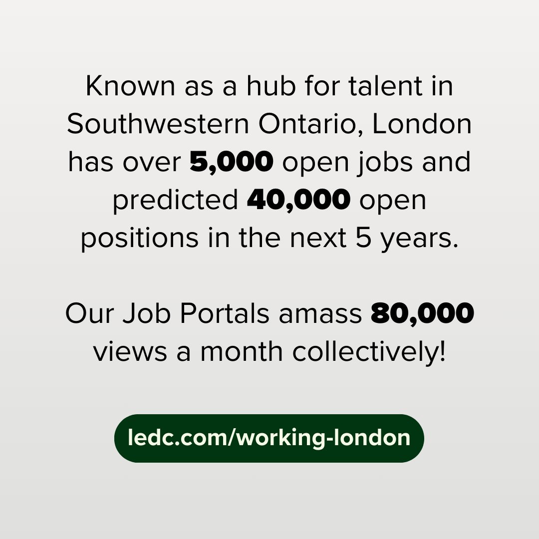 In an effort to help facilitate the connection between employers and jobseekers, LEDC has teamed with @WesternU to develop an automated tool using AI to “scrape” jobs from company websites and broadcast them through city job portals, driving traffic to London.