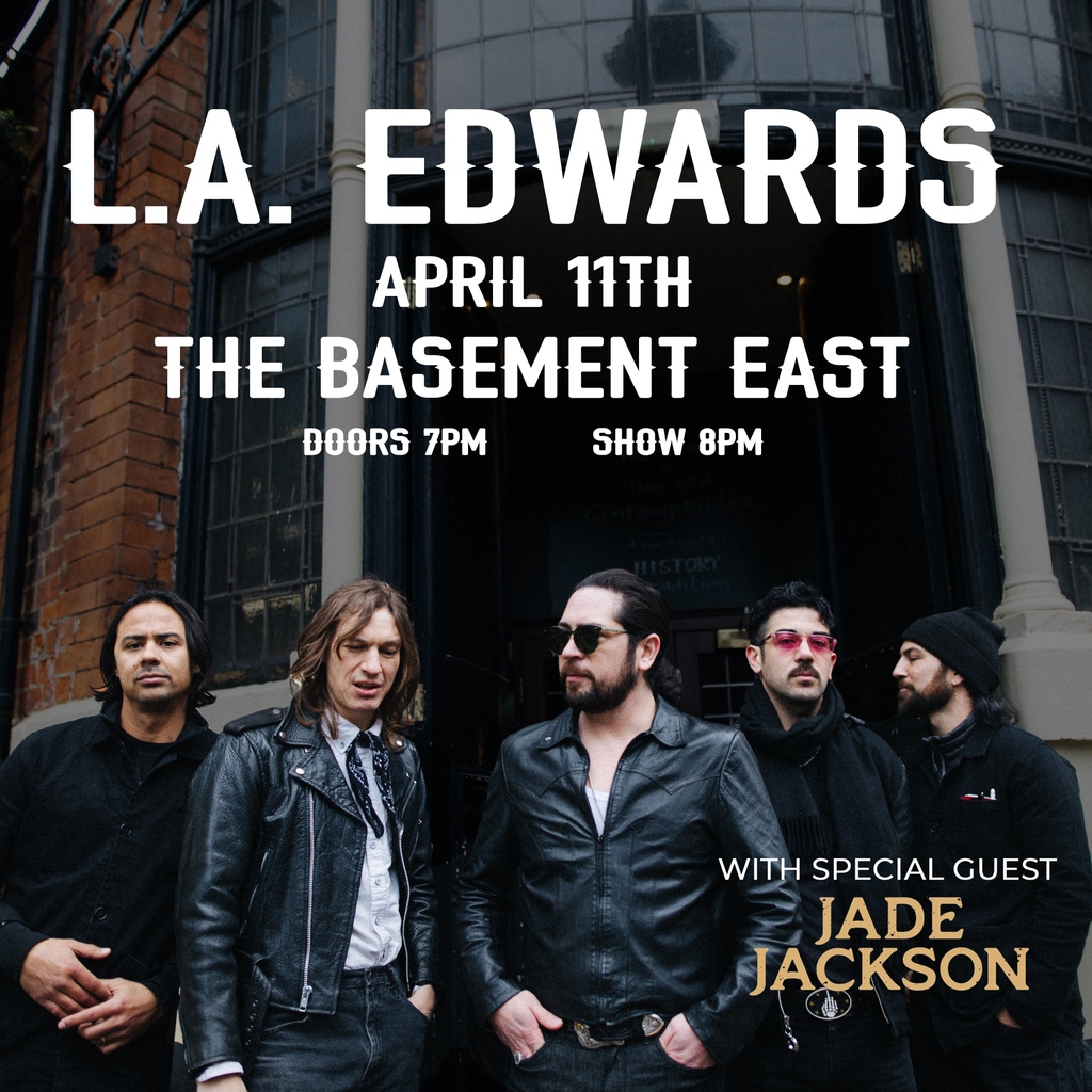 TONIGHT! We've got L.A. Edwards in the house at 8PM with Jade Jackson! Doors open at 7PM. Grab tickets now at the link or at the door. bit.ly/3INGjrb