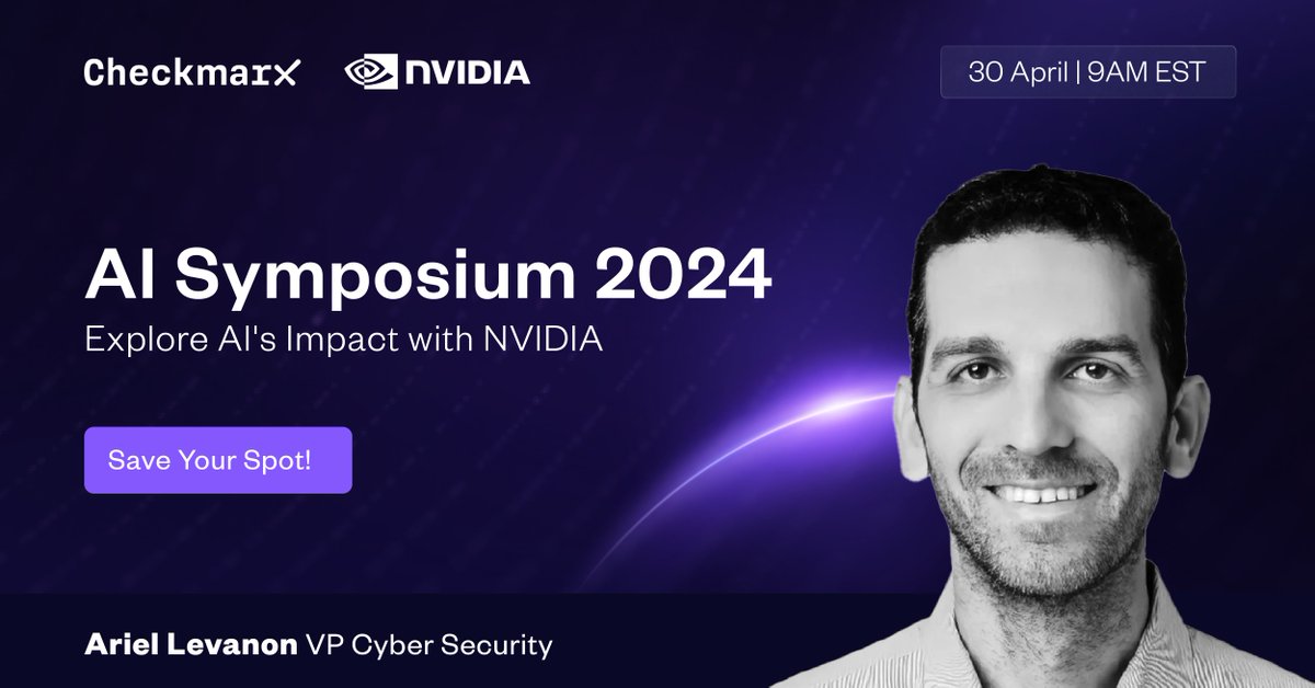 🔥 Breaking News! 🚀 At our #AISymposium2024, we’re joined by @nvidia and @Arielevanon, the trailblazers in software and technology! 🌟 Brace yourself for insightful discussions on #AI's impact on #AppSec and management. Secure your spot now: hubs.ly/Q02sxKcS0