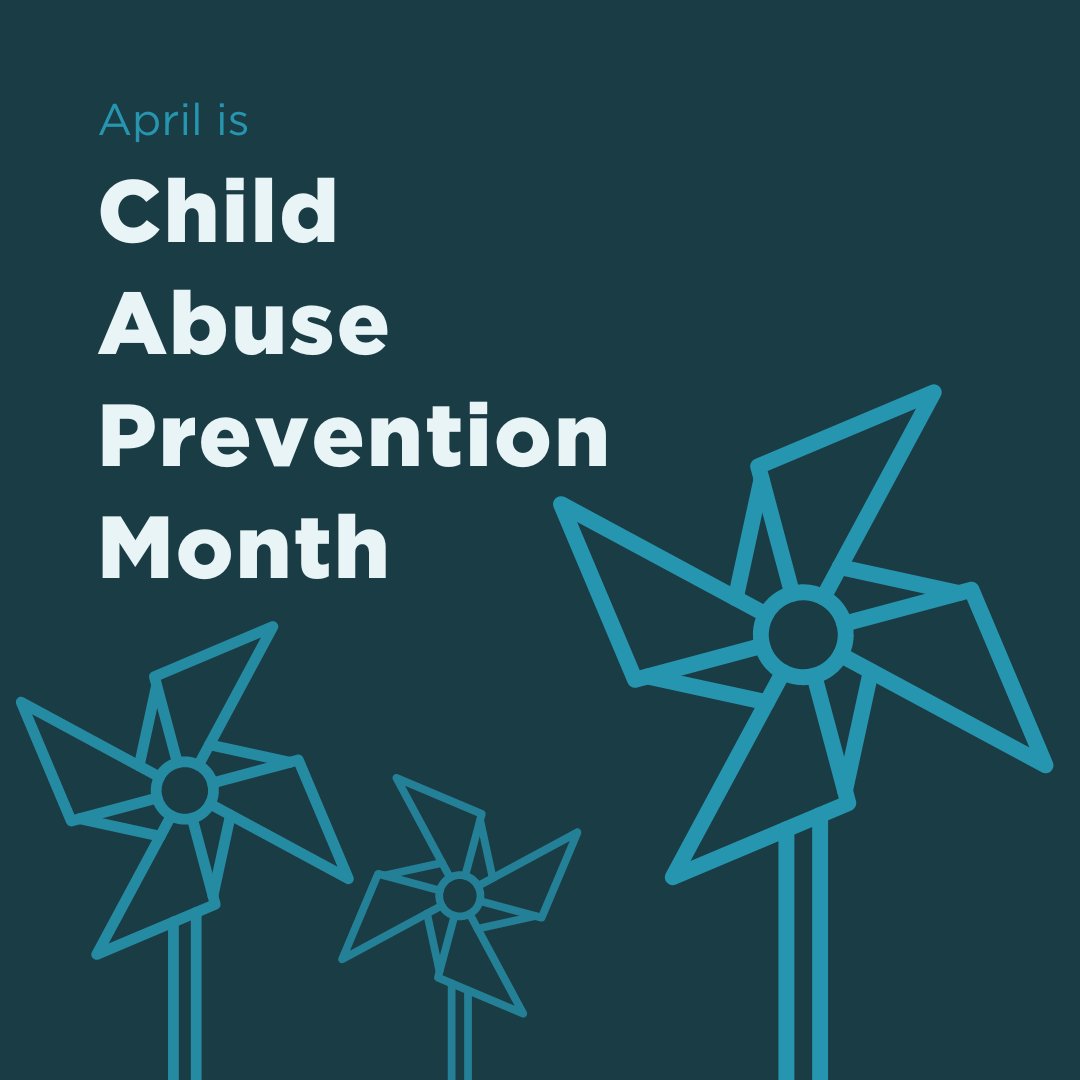 Pinwheels are planted throughout the community each April in support of ensuring a better, safer future for all children. Show your support by planting a pinwheel or wearing blue this month. #pinwheelsforprevention