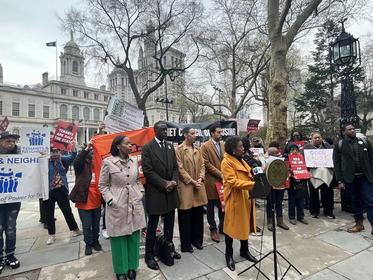 Today, we join City-elected officials to call for the New York Governor and Legislature to pass a comprehensive housing solution to tackle our housing crisis. We need Good Cause Eviction protections, the Housing Access Voucher Program, Tenant Opportunity to Purchase Act, and