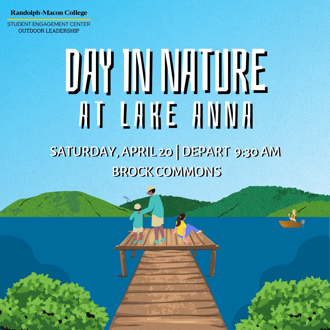 ☀️Join us for a day in nature at Lake Anna State Park! Spots are available on a first come, first serve basis. RSVP today to reserve your spot for a fun day exploring the outdoors!🌳🌼 RSVP on the BUZZ: thebuzz.rmc.edu/event/9883716